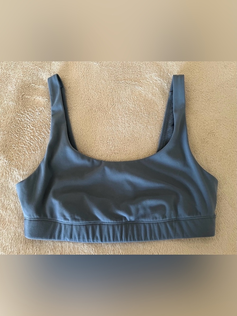 Vuori Slate Blue Scoop-Front Sports Bra
